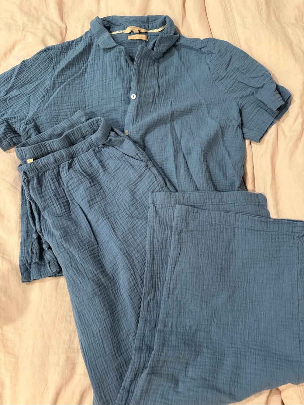 Women’s 100% Cotton PJ set - Slate Blue NWOT